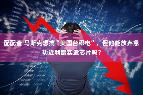配配查 马斯克想搞“美国台积电”，但他能放弃急功近利踏实造芯片吗？