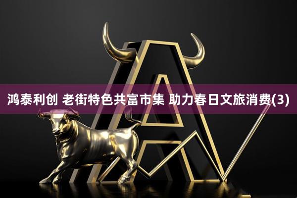 鸿泰利创 老街特色共富市集 助力春日文旅消费(3)